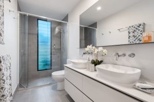 Luxurious bathroom with a large shower
