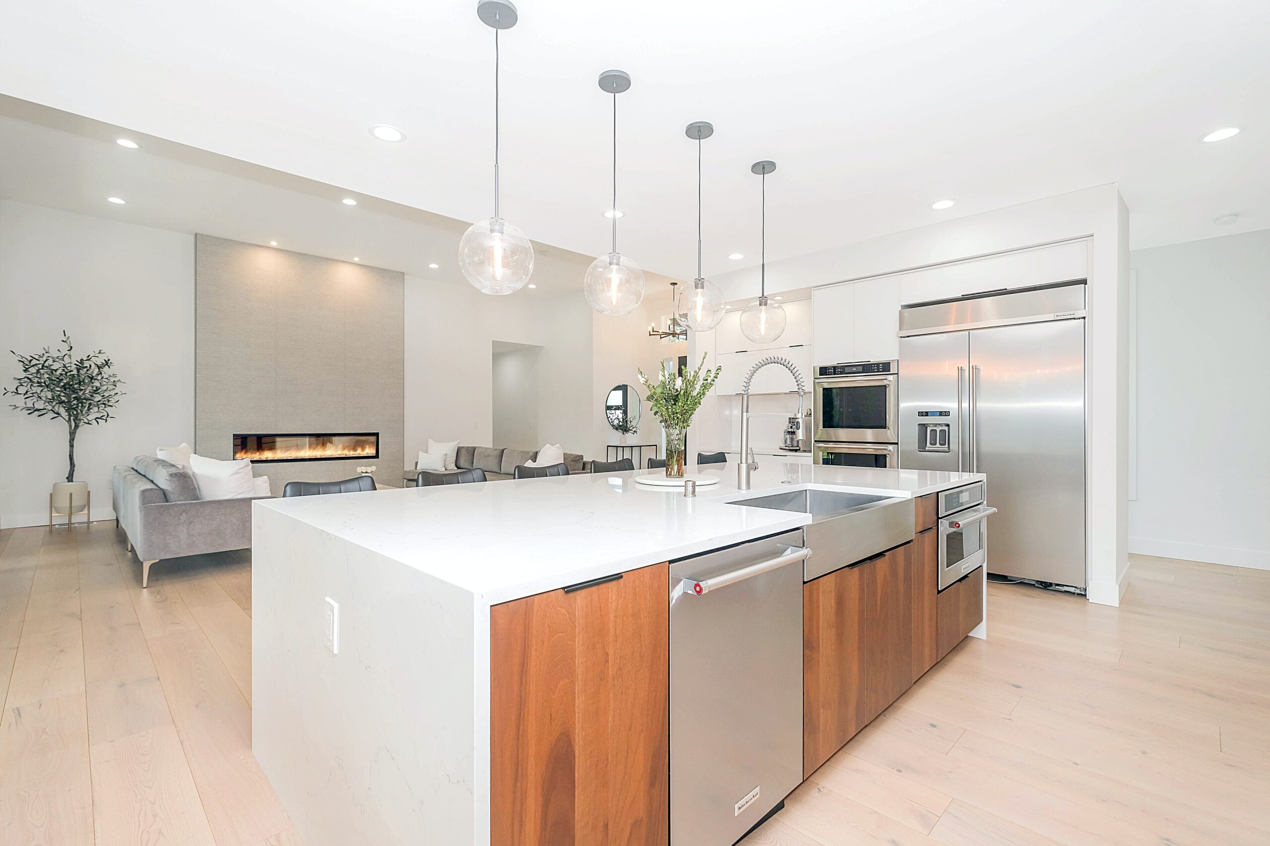A stunning kitchen design in a Long Island home.